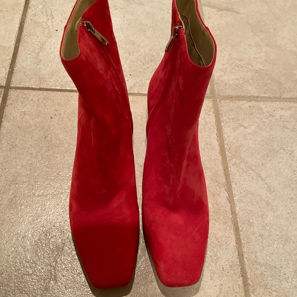 Sam Edelman Pink Pop Bright Suede  Boots -Rare and Fun
